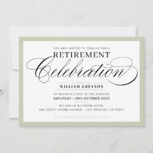 Convites RICO moderno do partido FORMAL RETIREMENT Sage gre