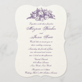 Convites Rico Vintage Flowers Casamento Roxo