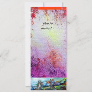 Convites RIDERS IN STORM Medieval Knights Horseback Puro