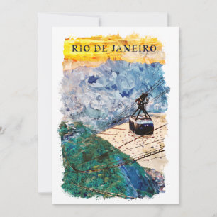 Convites Rio de Janeiro Brasil Arte em Aquarela