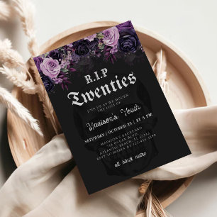 Convites RIP 20s Morte Floral ao meu aniversário de 30 anos