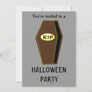 Convites RIP Coffin do Doom Halloween Party Personalizável