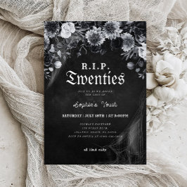 Convites RIP Floral 20s Morte ao meu aniversário de 30 anos