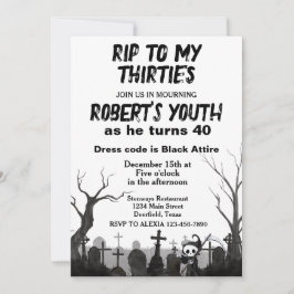 Convites RIP Para os Meus Trinta ou Festa de Aniversário de