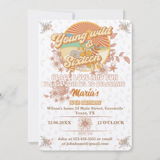 Convites Ritmo retrorreflector no último aniversário de 16  (Frente)