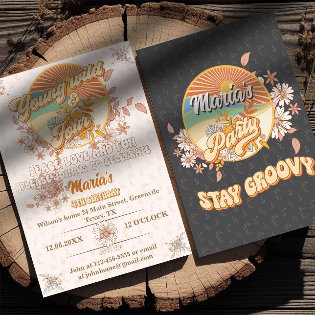 Convites Ritmo retrorreflector no último rancho 4 anos (Criador carregado)