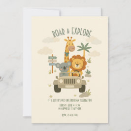 Convites Roar & Explore – It's a Safari Birthday!