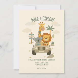 Convites Roar & Explore – It's a Safari Birthday!
