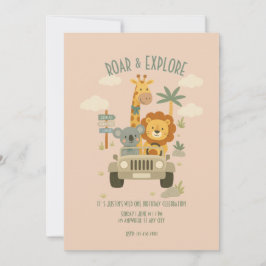Convites Roar & Explore – It's a Safari Birthday!