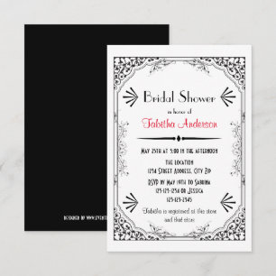 Convites Roaring 20s - Chá de panela 3x5