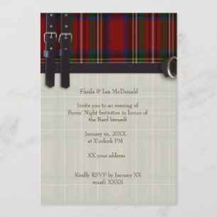 Convites Robbie Burns Tradicional