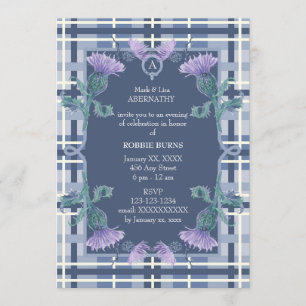Convites Robbie queima o Tartan e o Tistro