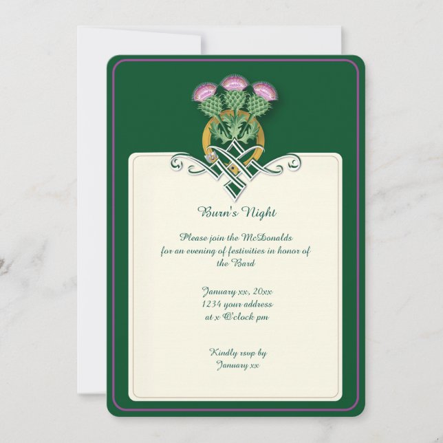 Convites Robbie queima o Thistle (Frente)