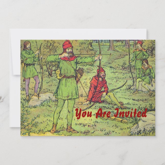 Convites Robin Hood Na Floresta (Frente)