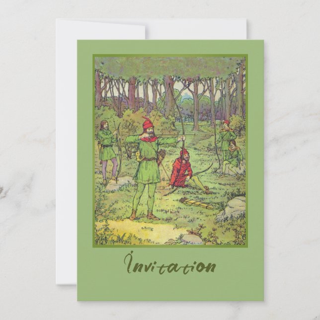 Convites Robin Hood na Floresta  (Frente)