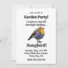 Convites Robin Redbreast Songbird Garden Party