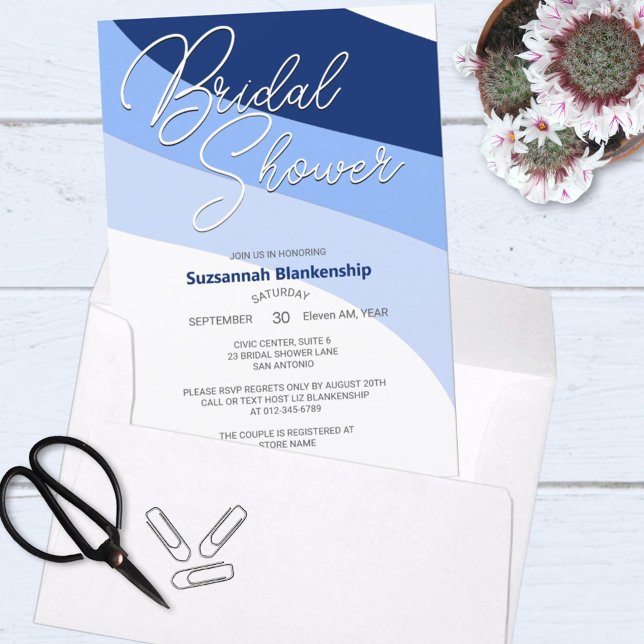 Convites Robins da Carolina do Marinho Blues Streams Horizo (Criador carregado)