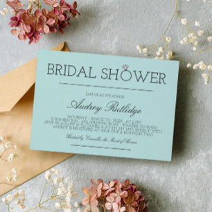 Convites Robin's Egg Blue - Diamond Ring - Chá de panela