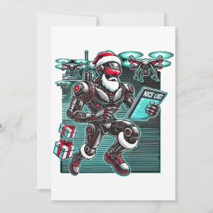 Convites Robô de Papai Noel com Drones e Natal impulsionado