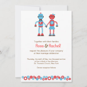 Convites Robot Love Wedding v.2