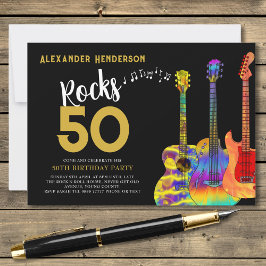 Convites Rock and Roll 50th Festa de aniversário