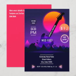 Convites Rock and Roll Wedding