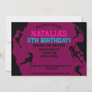 Convites Rock Escalbing Gym Birthday