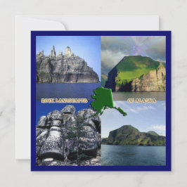 Convites Rock Landscapes da Colagem do Alasca