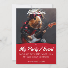 Convites Rock n Roll Guiné Pig Party/Evento