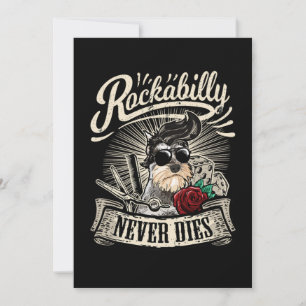 Convites Rock n Roll Rockabilly Dog Schnauzer Hairdresser