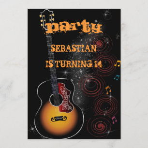 Convites Rock Star - Einladungskarten