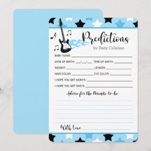 Convites Rock Star Rock a Bye Previsões para conselhos de 