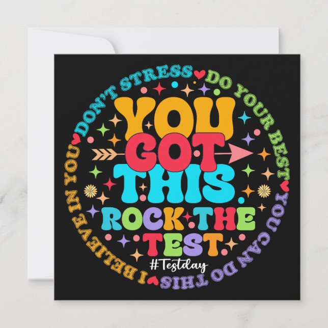 Convites Rock The Test Teacher Day You Have This (Frente)