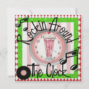 Convites Rockin' em torno da festa do relógio - SRF