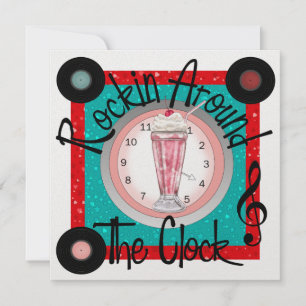 Convites Rockin' em torno da festa do relógio - SRF