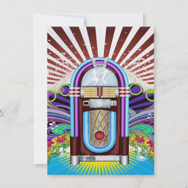 Convites Rockin' em torno da festa do relógio - SRF (Frente)