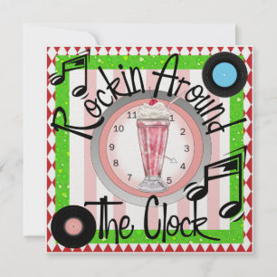 Convites Rockin' em torno da festa do relógio - SRF