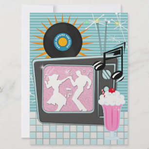 Convites Rockin em torno do relógio - SRF