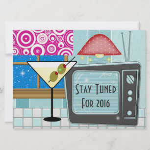 Convites Rockin Retro de Ano Novo - SRF