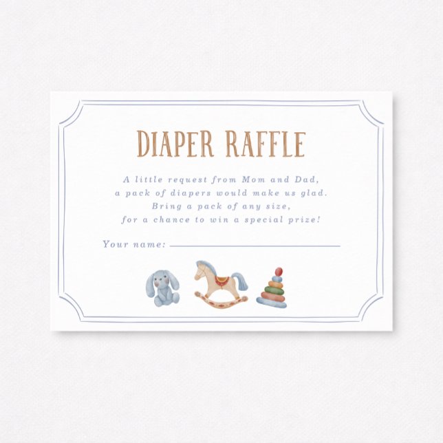 Convites Rocking Horse Diaper Raffle (Criador carregado)
