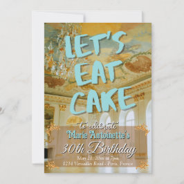 Convites Rococo Festa de aniversário estética Marie Antoine