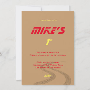 Convites Rodas monstruosas laranja, amarelo, vermelho, verd