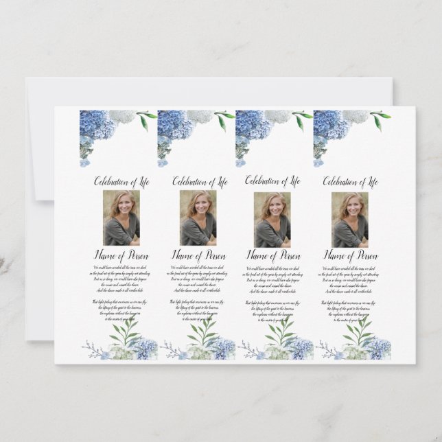 Convites Rodas Rosa Borboletas Marcadores Funerais (Frente)