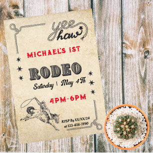 Convites Rodeio Cavalgada Ocidental Cowboy Aniversário Rode
