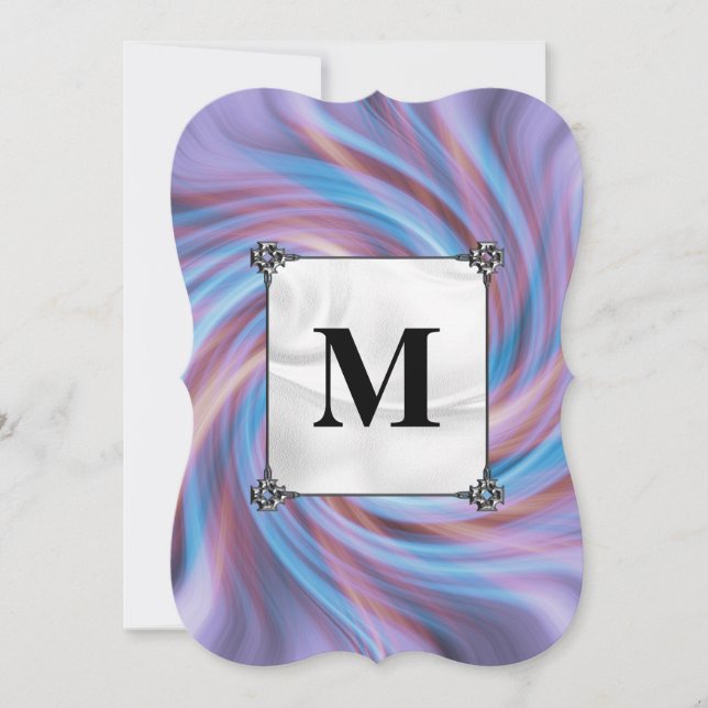 Convites Rodovalho rosa e azul (Frente)