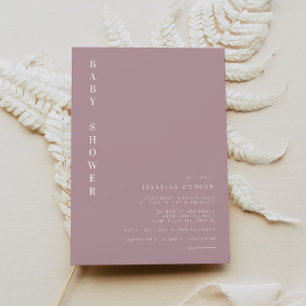 Convites ROGUE Dusty Blush Rosa Mauve Chá de fraldas