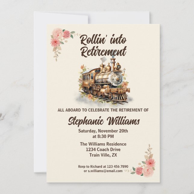 Convites Rolagem para o grupo do comboio de Viagem de manut (Frente)