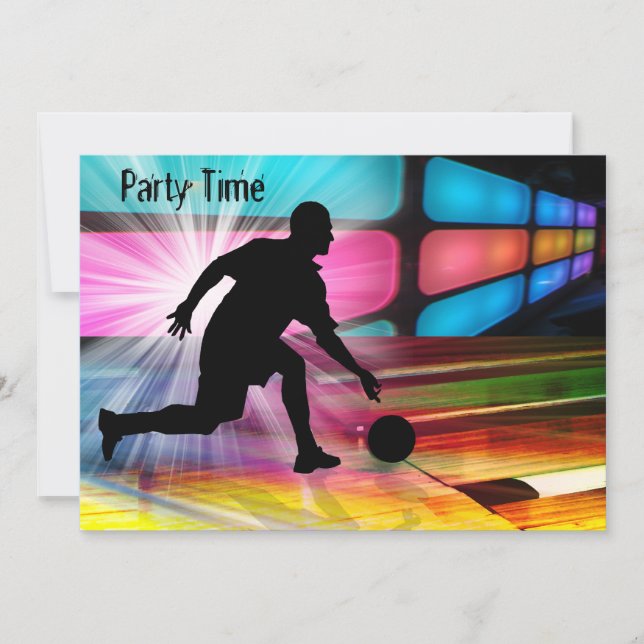 Convites Rolar em um beco de néon convida (Frente)