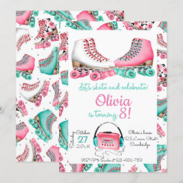 Convites Roller Skating Invitation, Roller Skating Invite
