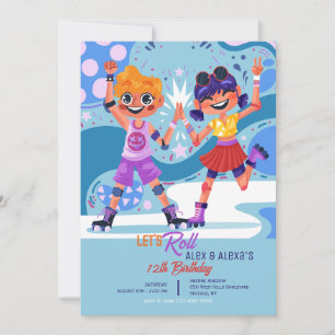 Convites Roller Skating Kids
